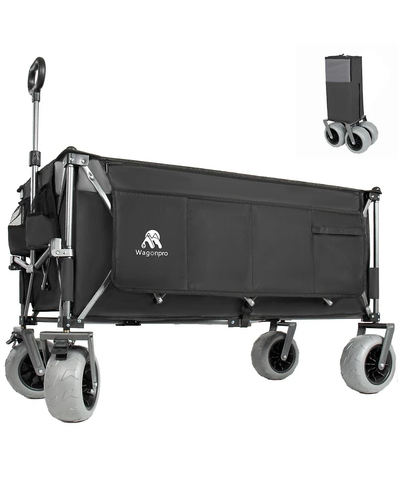 Streamdale Furniture 52-inch Heavy-Duty Foldable Utility Wagon 560lbs Capacity Collapsible Design