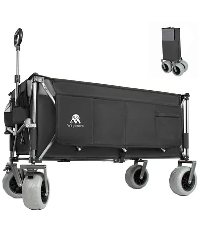 Streamdale Furniture 52-inch Heavy-Duty Foldable Utility Wagon 560lbs Capacity Collapsible Design