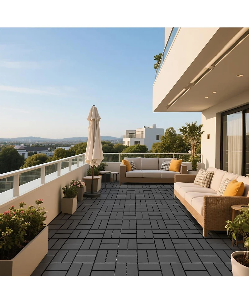 Streamdale Furniture Interlocking Waterproof Decking Tiles