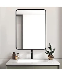 Midola 24x32 Inch Metal Framed Rectangular Bathrrom Mirror for Home Bathroom Wall