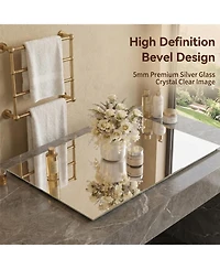 Midola 63 x 24 Inch Oval Full-Length Wall Mirror, Copper-Free Hd Glass, Shatterproof and Moisture-Resistant, Vertical Hanging or Adhesive Mount