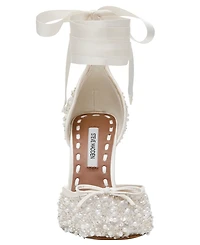 Steve Madden Women's Larina-r Lace-Up High-Heel Ballet Pumps