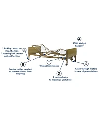 Invacare Homecare Bed Semi Electric Hospital Bed for Home Use