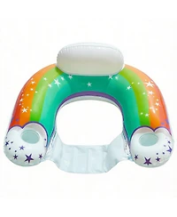 Aofar Inflatable Pool Float Chair Lounger Cup Holder Adults