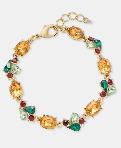 Holiday Lane Mistletoe Gold-Tone Flex Bracelet, Macy's Exclusive