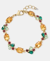 Holiday Lane Mistletoe Gold-Tone Flex Bracelet, Macy's Exclusive