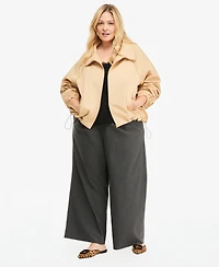 On 34th Trendy Plus Size Drawstring-Hem Utility Jacket, Macy's Exclusive