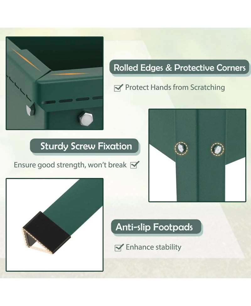 Gouun Elevated Metal Raised Garden Bed with Legs