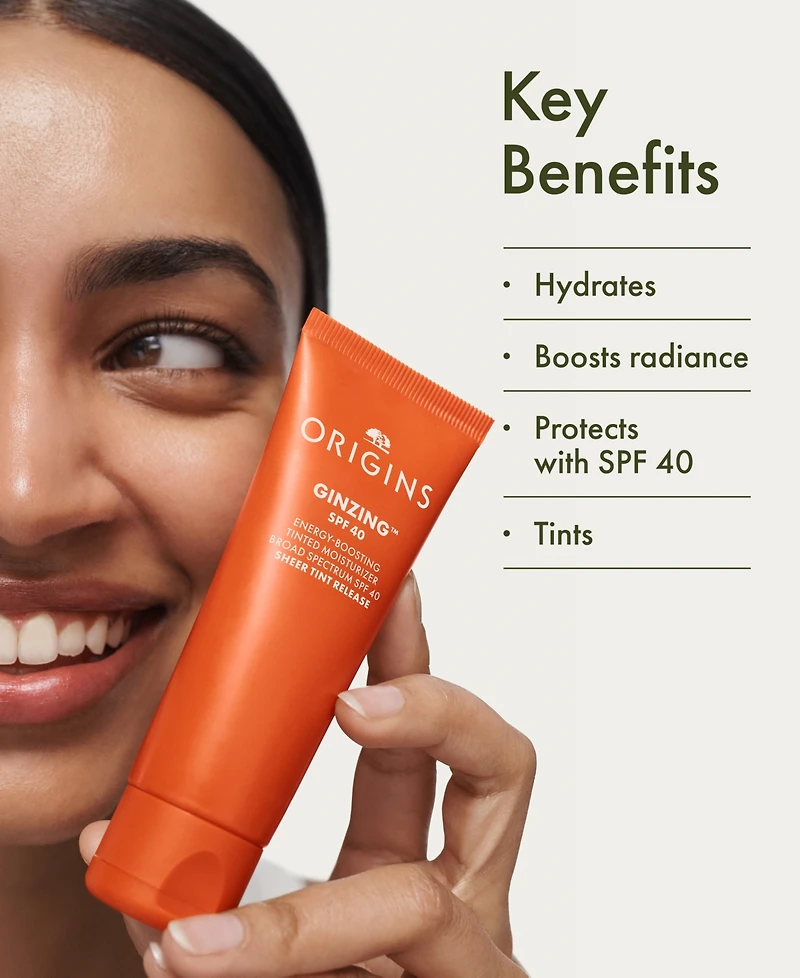 Origins GinZing Spf 40 Energy-Boosting Tinted Moisturizer, 1.7 oz.