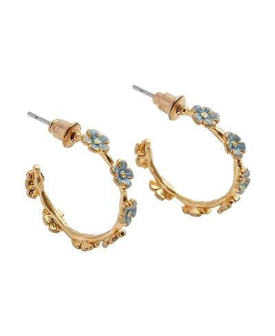 Fable England Forget-Me-Not Stud Hoop Earrings