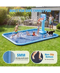Aofar Splash Pad Sprinkler Basketball Hoop Outdoor Water Fun