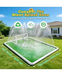 Aofar Splash Pad Sprinkler Play Mat Kids Outdoor Water Fun