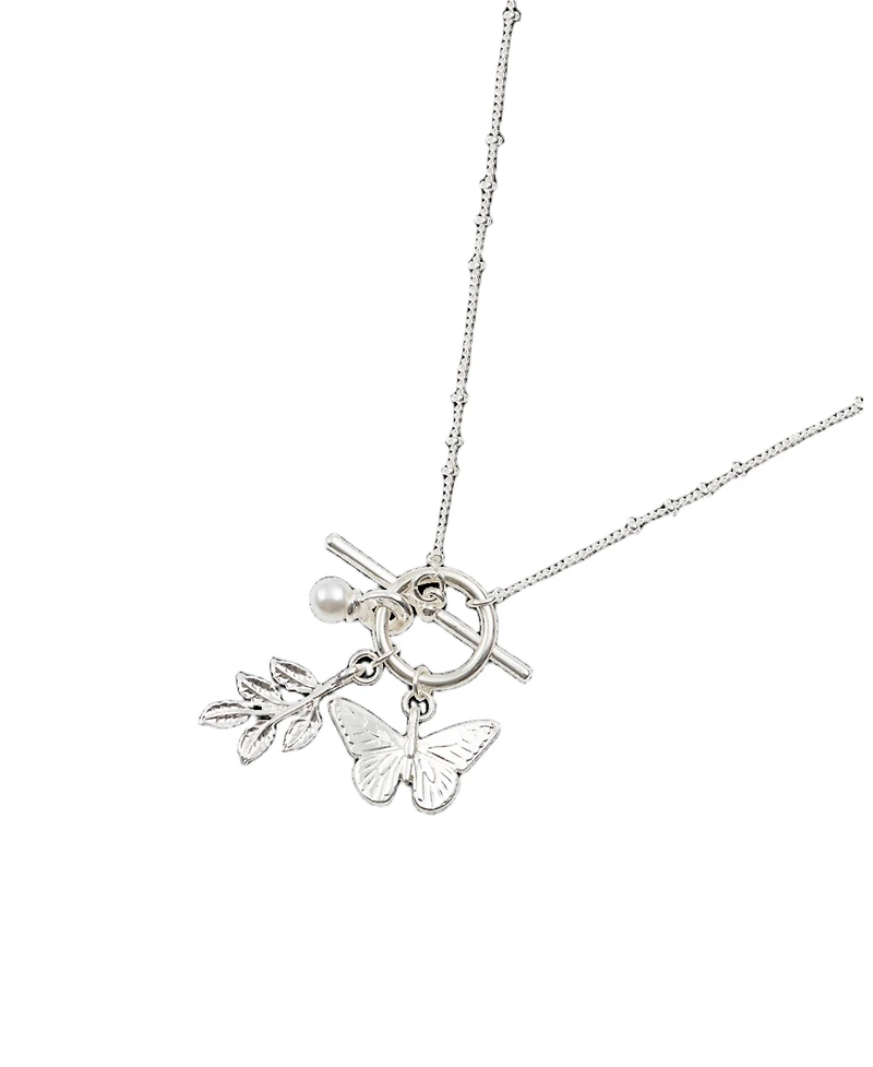 Fable England Butterfly Necklace Silver