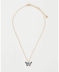 Fable England Enamel Butterfly Short Necklace