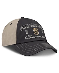 Fanatics Men's and Women's Black/Light Beige Vegas Golden Knights 2026 Nhl Stanley Cup Champions Unstructured Adjustable Hat
