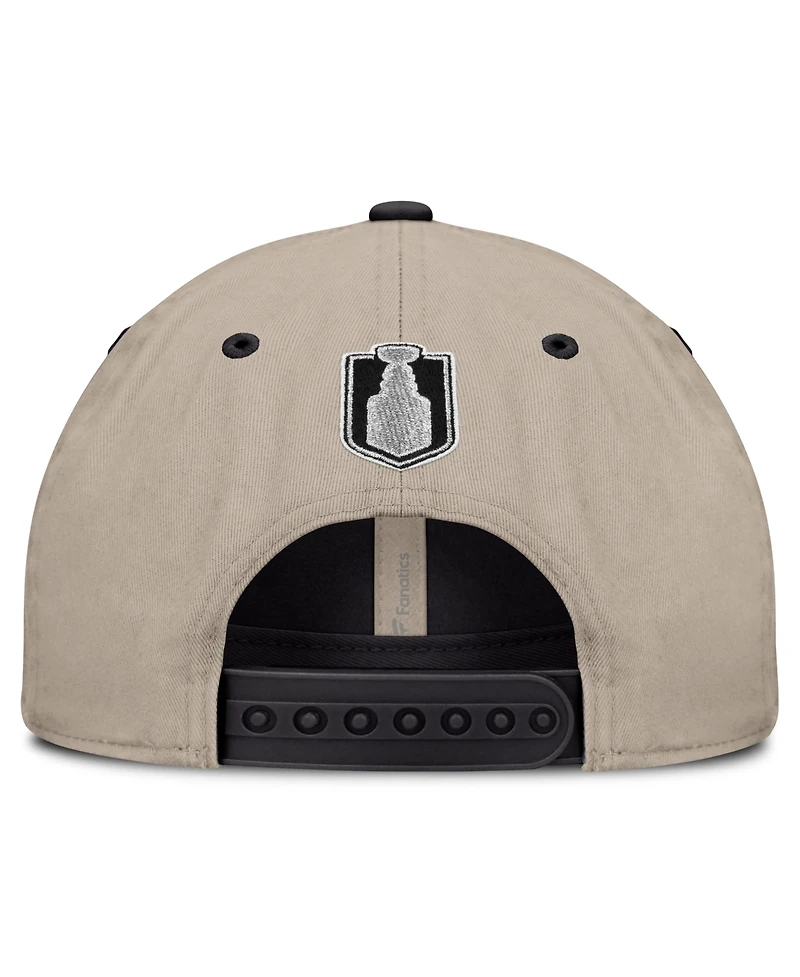 Fanatics Men's and Women's Black/Light Beige Carolina Hurricanes 2026 Nhl Stanley Cup Champions Unstructured Adjustable Hat