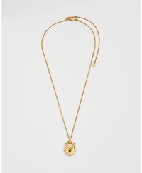 Fable England A Initial Anemone Gold Spinner Chain Necklace