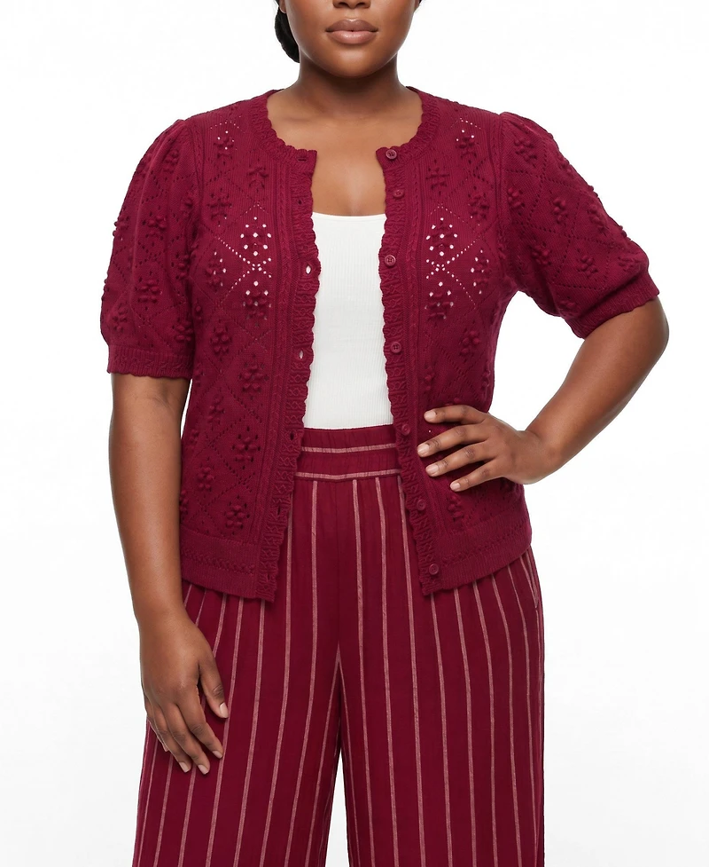 Torrid Plus Belle Isle Scallop Edge Cardigan