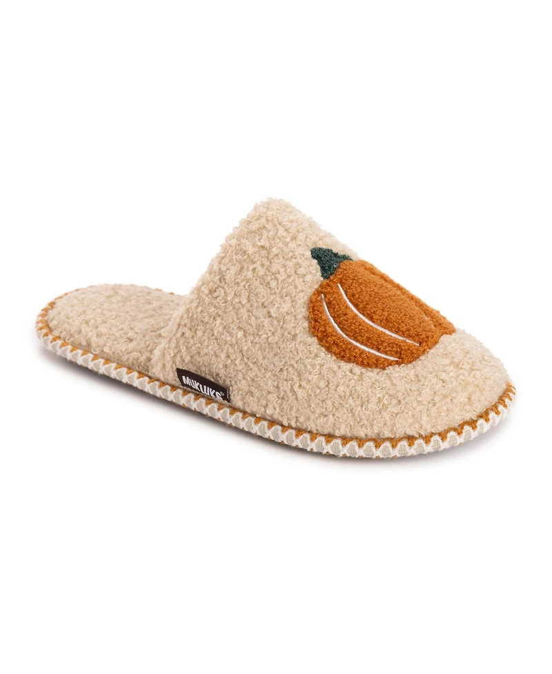 Muk Luks Women's Punch Needle Fall Halloween Novelty Scuff Slipper