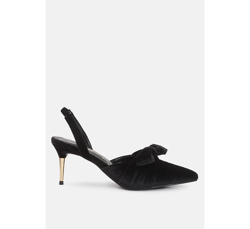 mayfair velvet high heel mule sandals