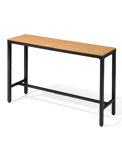 Pellebant Patio Outdoor Bar Table Counter Height Rectangle