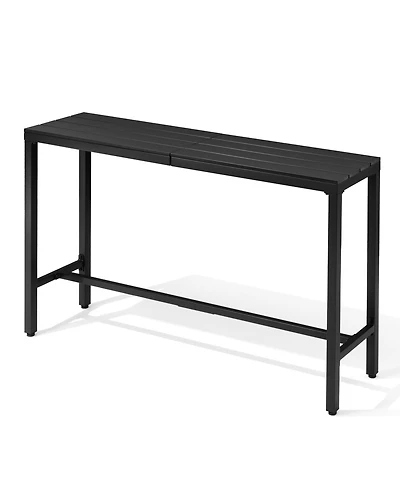 Pellebant Patio Outdoor Bar Table Counter Height Rectangle
