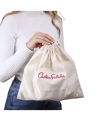 Carlos Falchi Cell Phone Butterfly Suede Leather Bag
