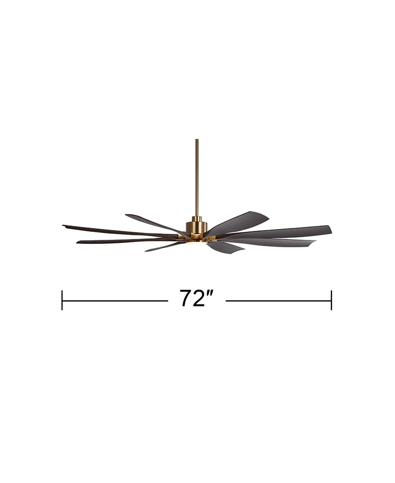 Casa Vieja 72 inch Vortex Soft Brass Led Ceiling Fan with Remote