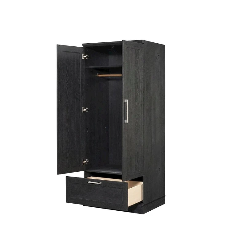Starlight Canyon Home Raven Oak Storage Armoire With Contemporary Style And Spacious Design