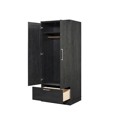 Starlight Canyon Home Raven Oak Storage Armoire With Contemporary Style And Spacious Design