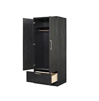 Starlight Canyon Home Raven Oak Storage Armoire With Contemporary Style And Spacious Design