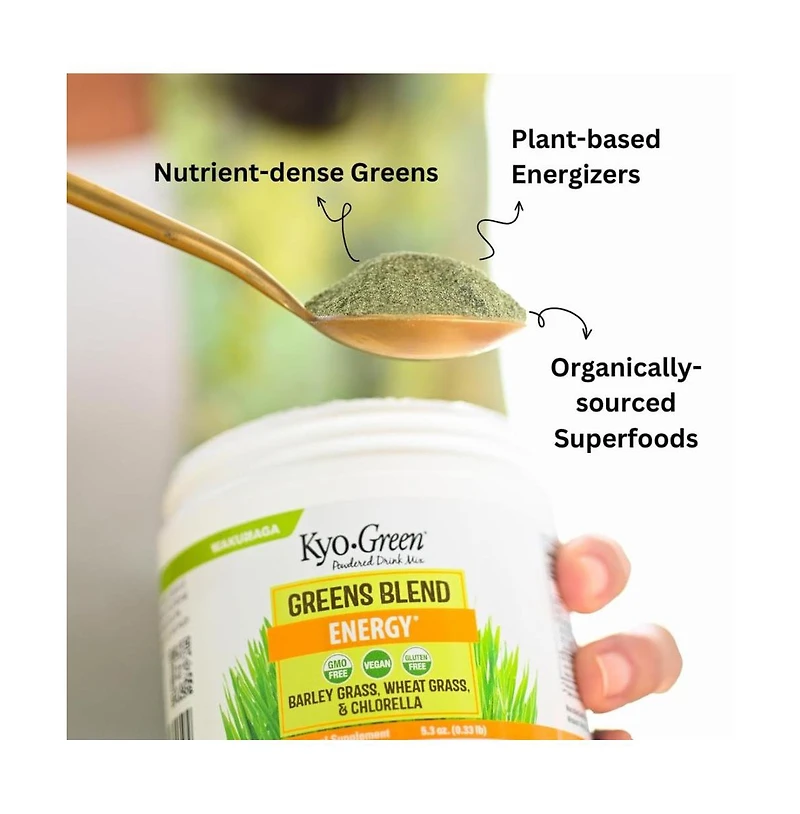 Kyolic Greens Blend Energy, Powdered Drink Mix, 5.3 oz