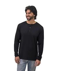 Epic Fits Men's Standard Long Sleeve Henley, 6-Pack