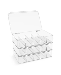 Sorbus Stackable Storage Case with Hinged Lid