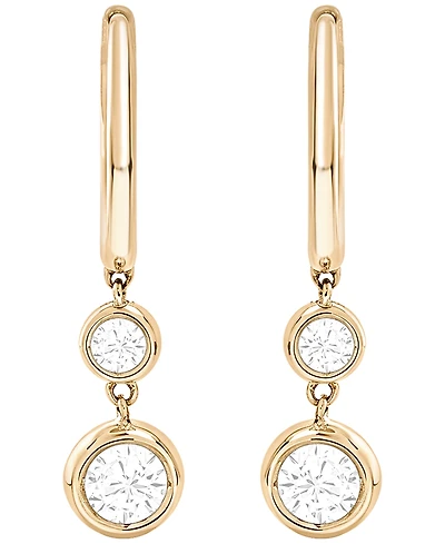 Macy's Lab-Grown Diamond Drop Earrings (1/2 ct. t.w.) in 14k Yellow Gold