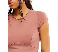 Free People Women's Protagonist Crewneck Cotton T-Shirt