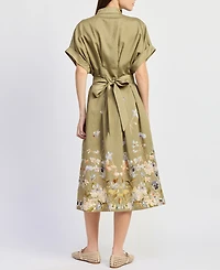 En Saison Women's Yvette Short-Sleeve Midi Dress