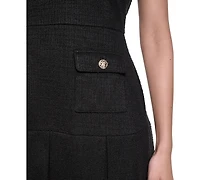 Karl Lagerfeld Paris Women's Knit Tweed Shift Dress