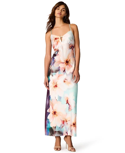 Steve Madden Juniors' Gilette Floral Print Slip Dress