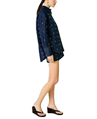 Line & Dot Women's Attina Beaded Mini Skirt