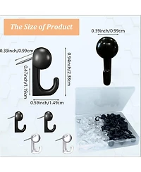 Sevorley 50-Pack Push Pin Hooks with Plastic Heads, Cork Board Decorative Tacks