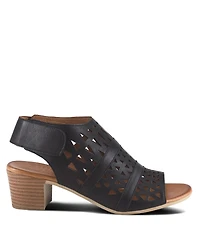 Spring Step Women's Dorotha Ankle Strap Sandal with Laser Cut Detail