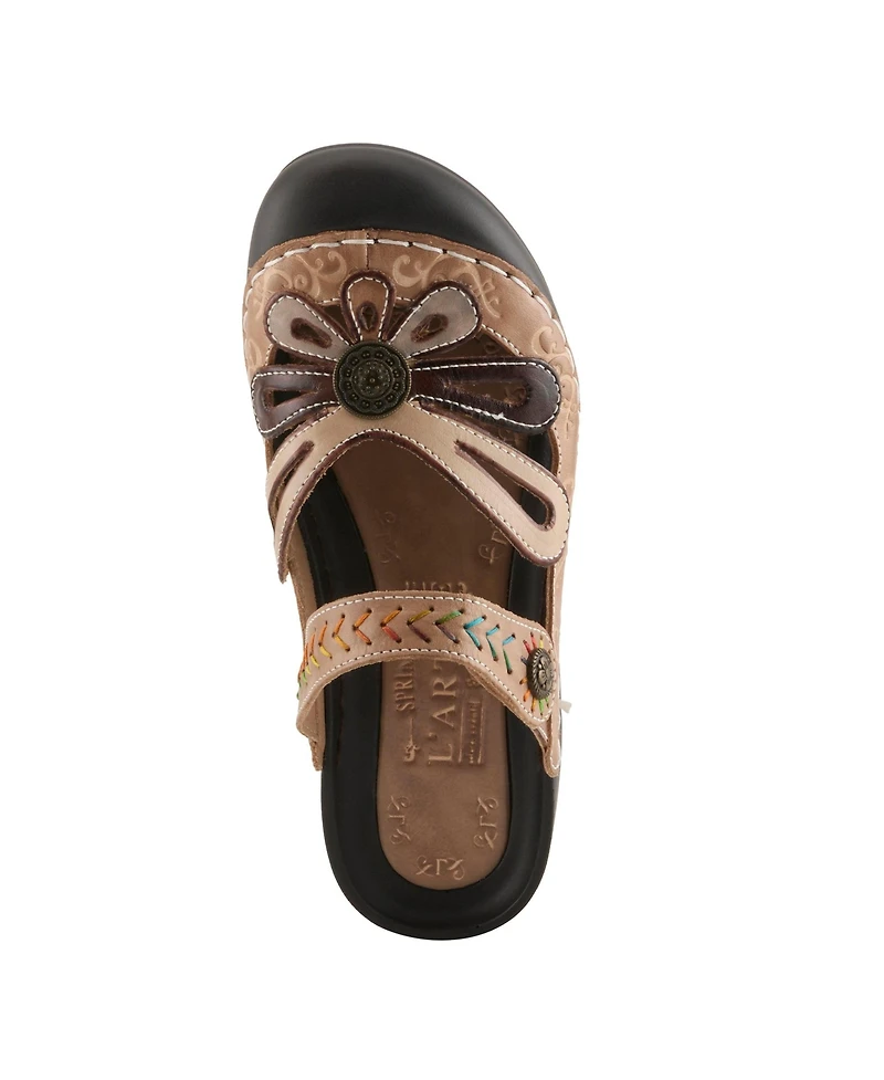 L'Artiste Women's Copa Backless Slip-On with Laser-Cut Detail