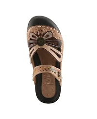 L'Artiste Women's Copa Backless Slip-On with Laser-Cut Detail
