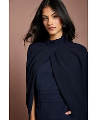Coast Women's High Neck Cape Wide Leg Jumpsuit