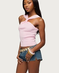 Edikted Women's Kerren Knotted Knit Top