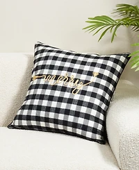 Saro Lifestyle Merry Buffalo Plaid Decorative Pillow, 12" x 18"