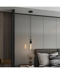 Midola 3 Pack Pendant Lights Kitchen Island, Adjustable Modern Glass Pendant Light Over Island, Industrial Pendant Light Fixtures for Dining Room