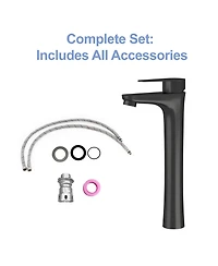 Phying Oil-Rubbed Bronze Vessel Sink Faucet Single Handle Tall Bathroom Sink Faucet Vanity Bathroom Faucet
