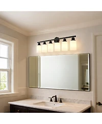 Midola 6-Light Wall Lamps with Glass Shades (No Bulbs) Sconce Lighting for Bedroom Living Room